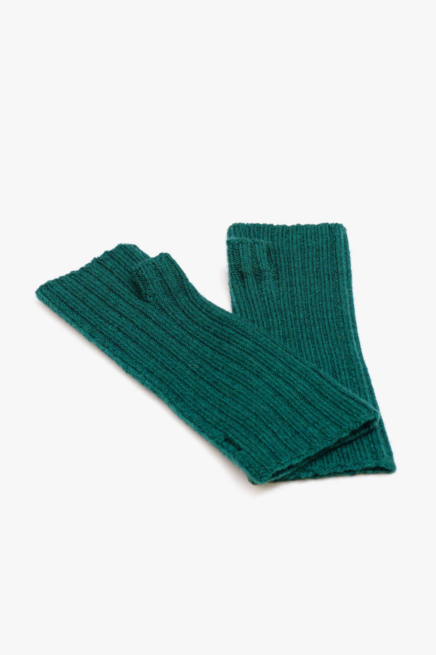 Merino Wool Fingerless Gloves - Alpine Fern
