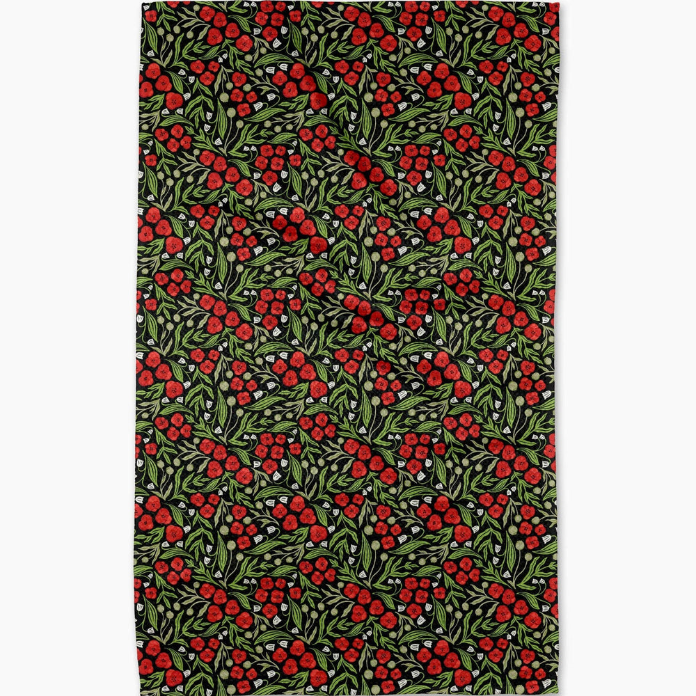 Flowing Poppies Tea Towel
