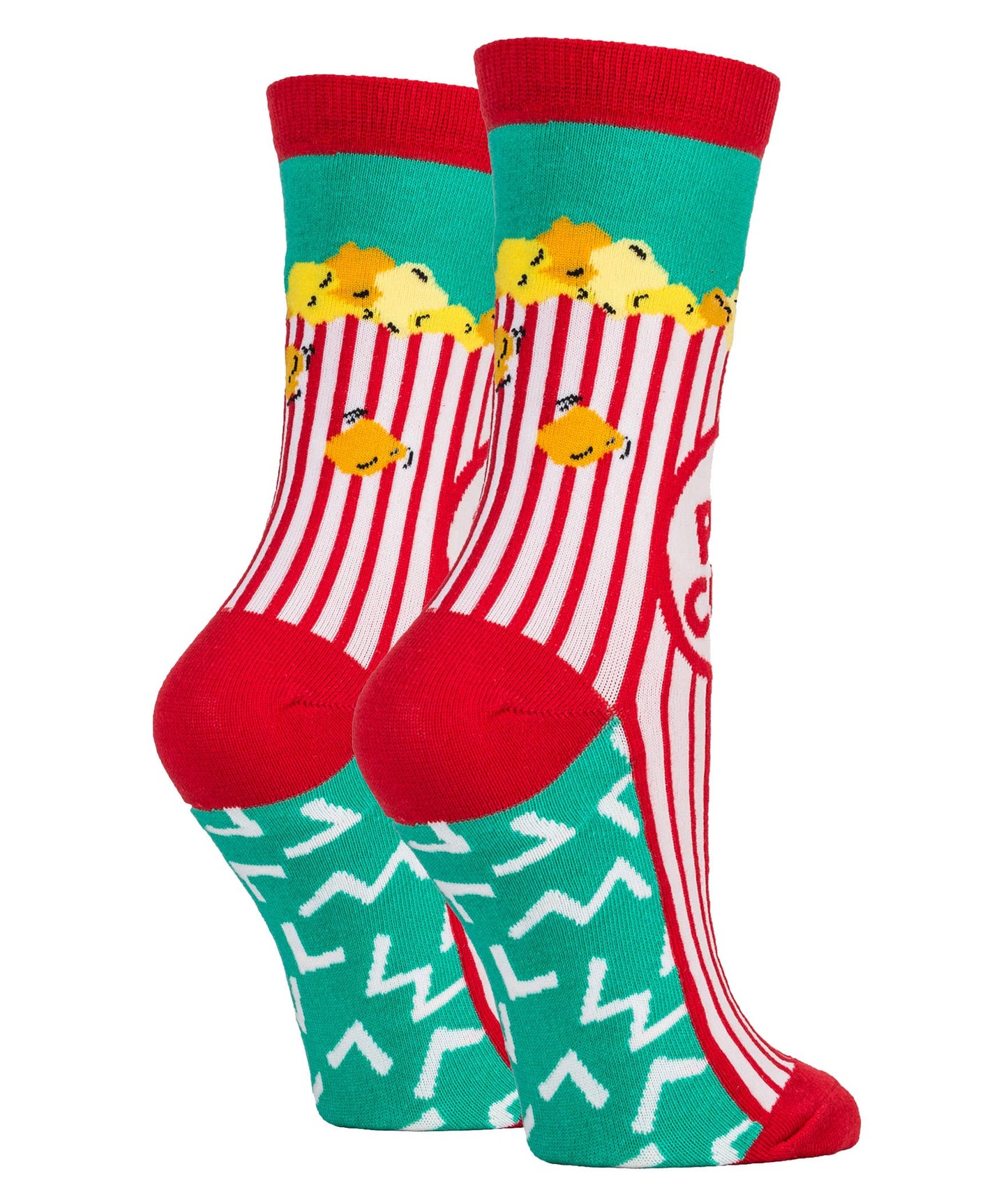 Box O' Popcorn | Women's Cotton Crew Funny Socks