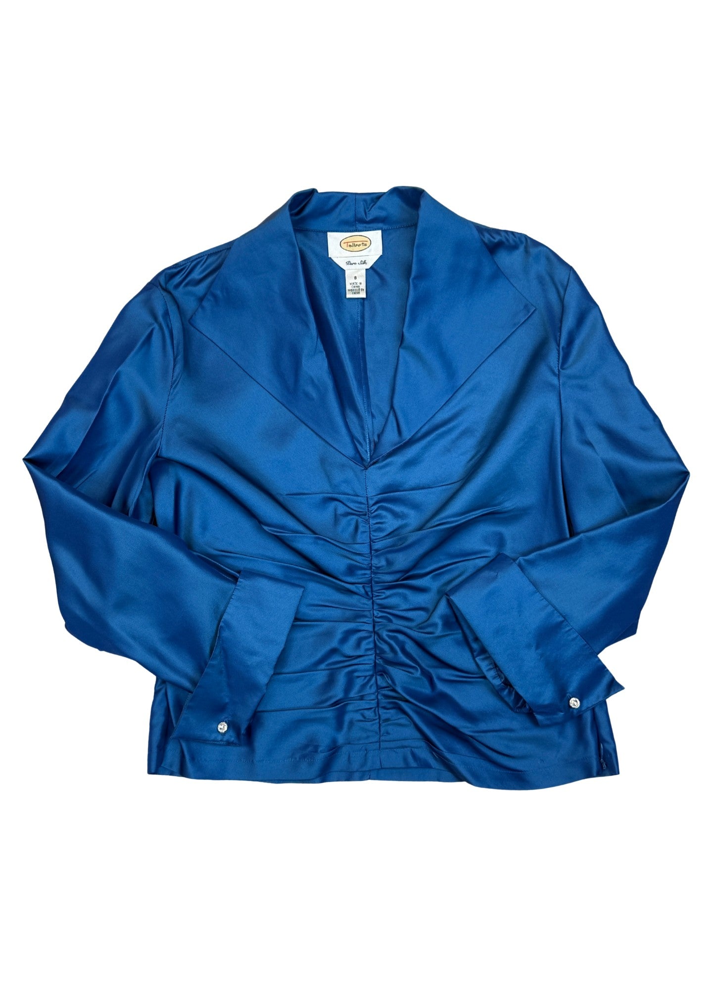 Vintage Blue Silk Talbot’s Blouse - Size M