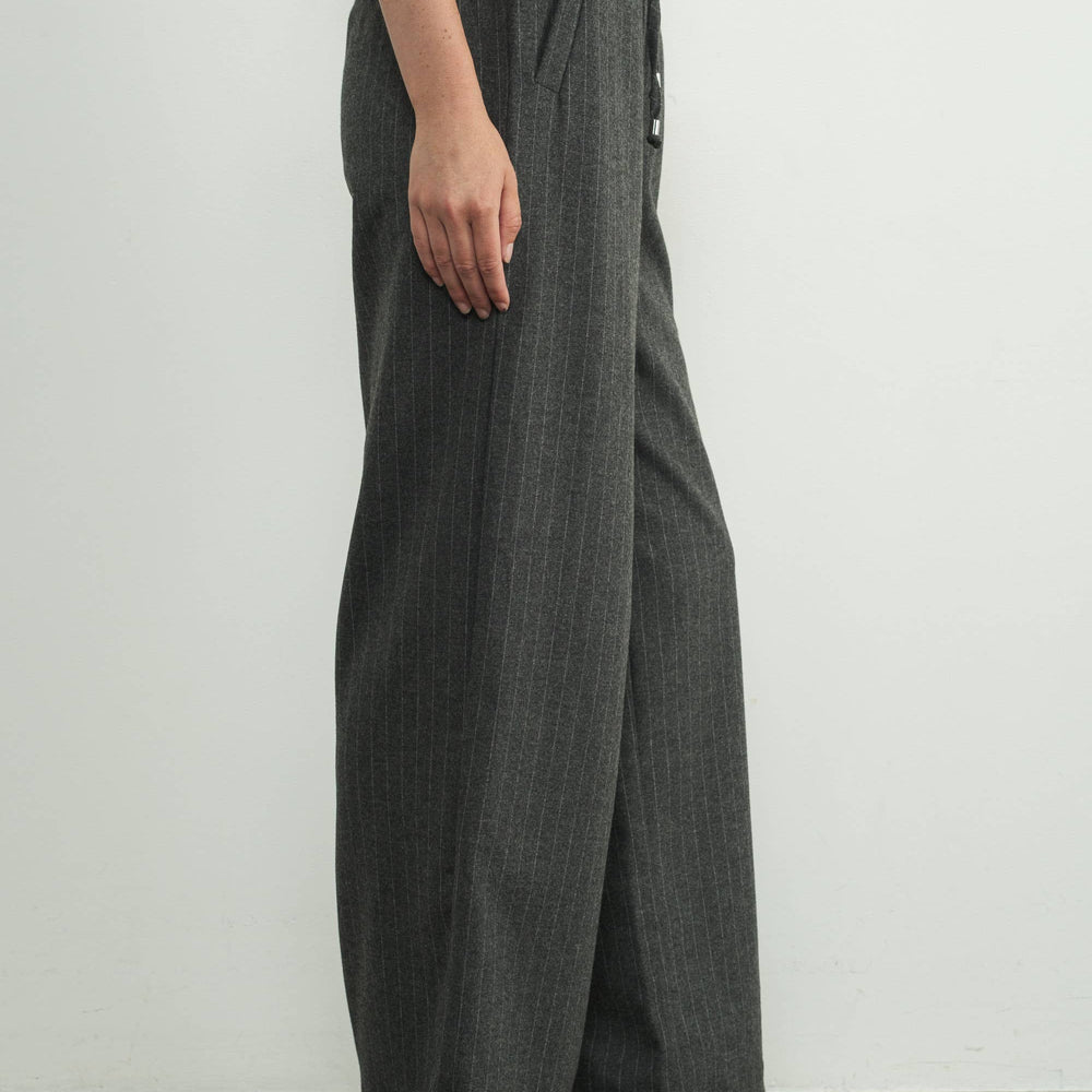 
                      
                        Pin-stripe Waist Elastic Tailored Pants
                      
                    