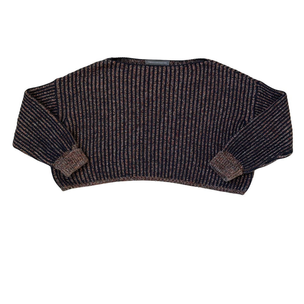 Pre-loved French Connection Navy & Marled Sweater - Size S
