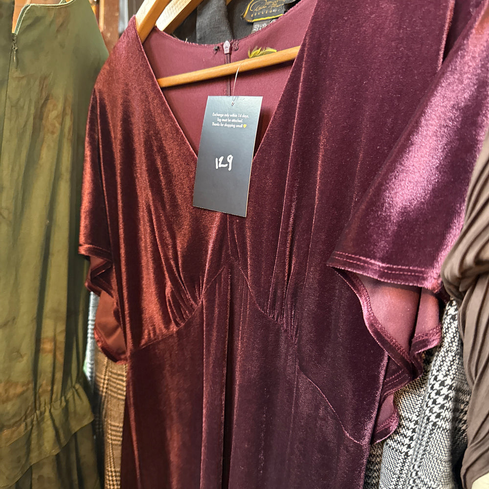 Pre-loved Purple Velvet Dress