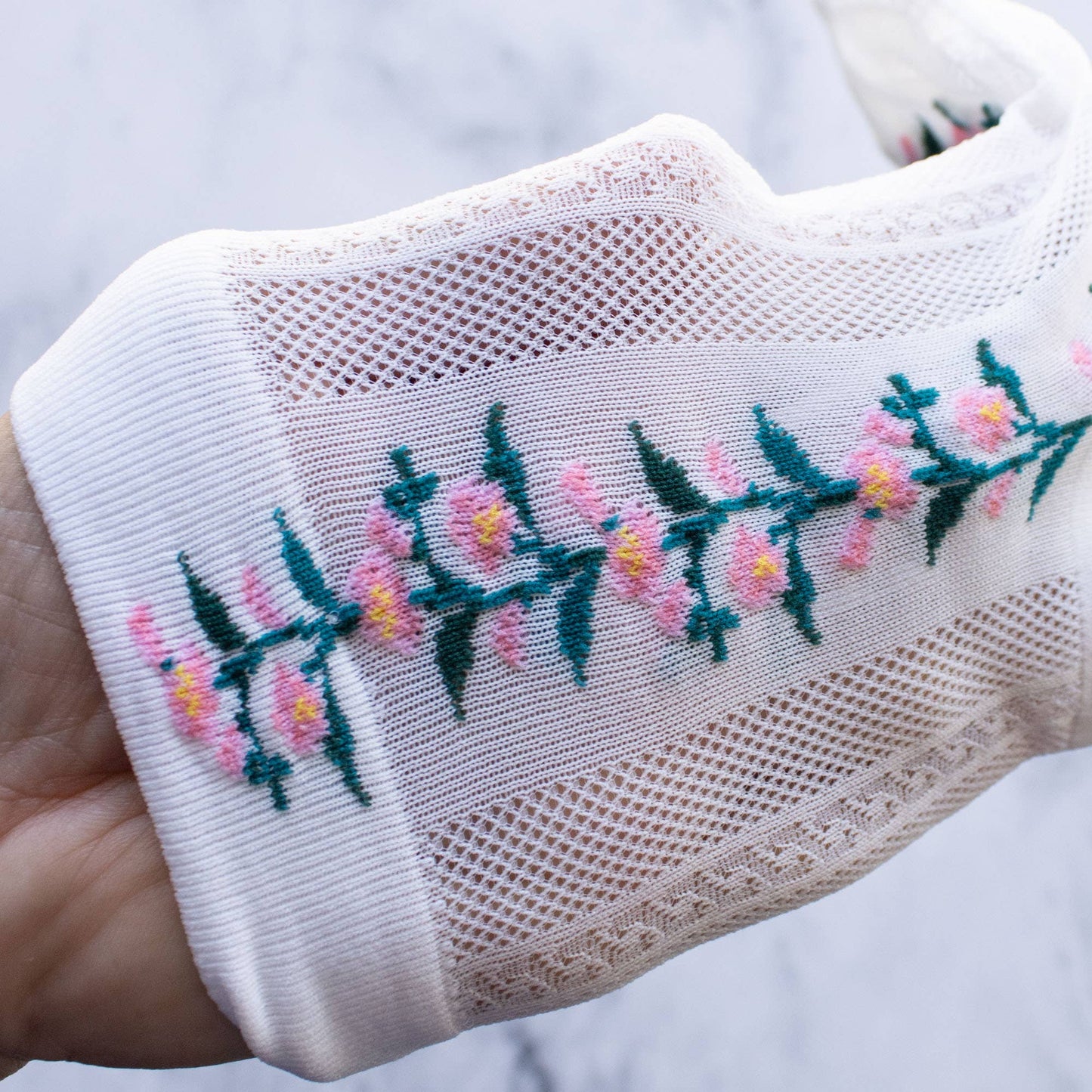 Floral Mesh casual socks