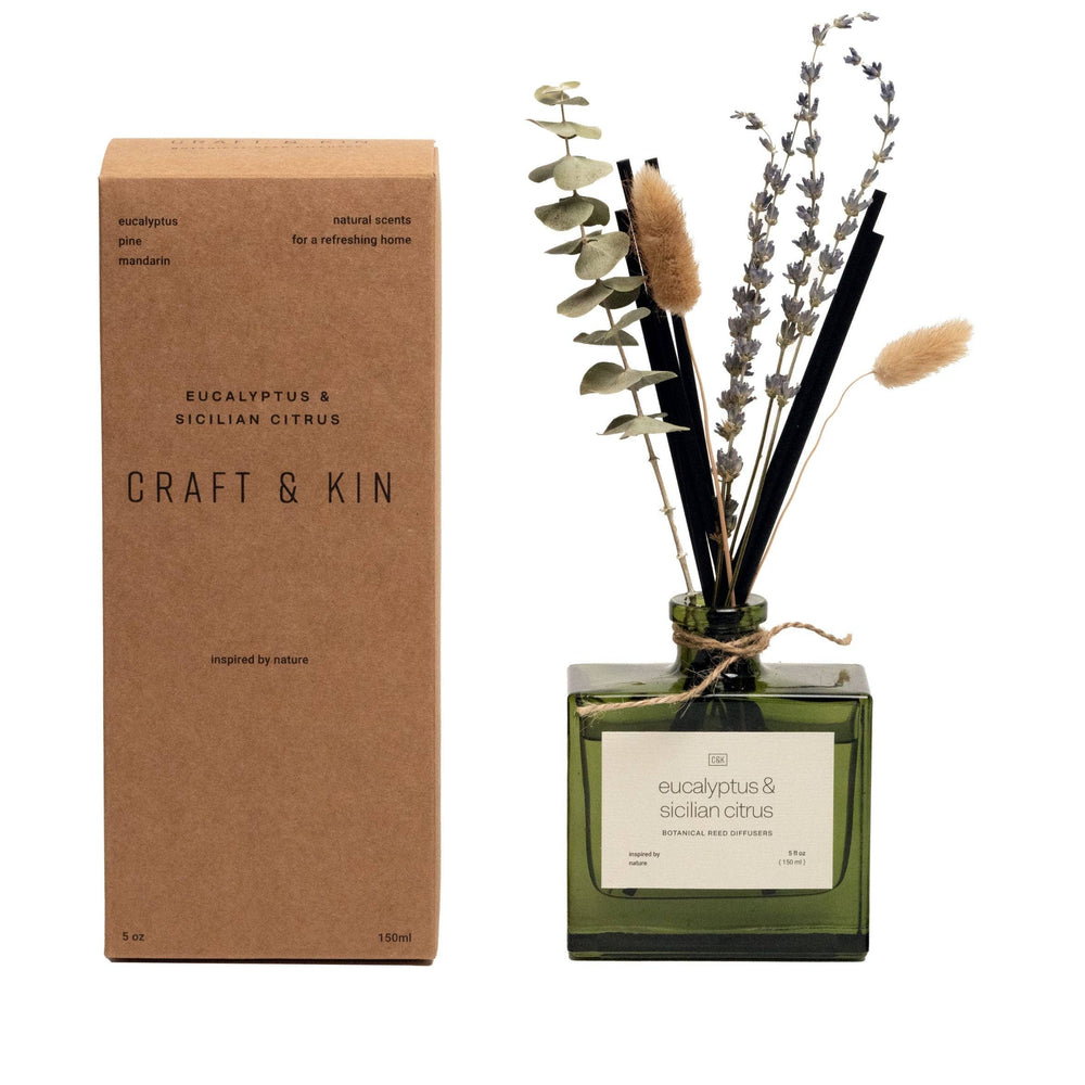 
                      
                        Green Glass Reed Diffuser with Flowers
                      
                    