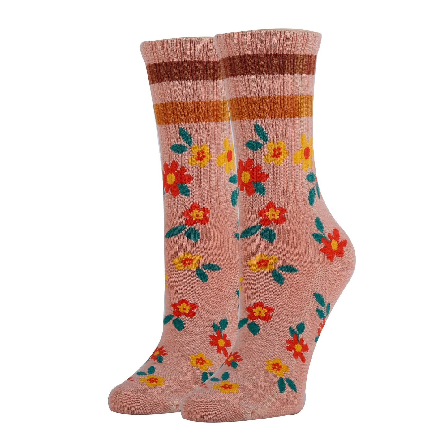 Full Bloom | Women's Floral Premium Athletic Crew Socks