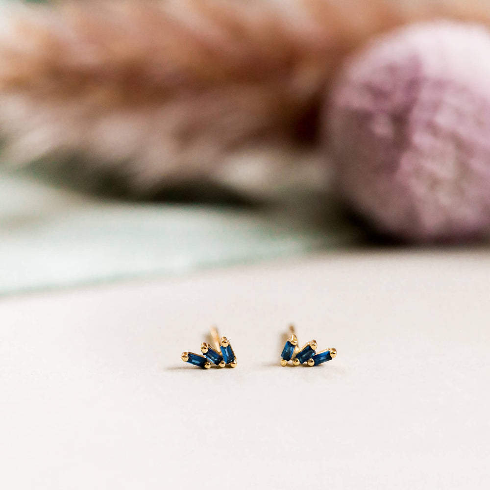 
                      
                        Offset Trio - Sapphire - Gold Earrings
                      
                    