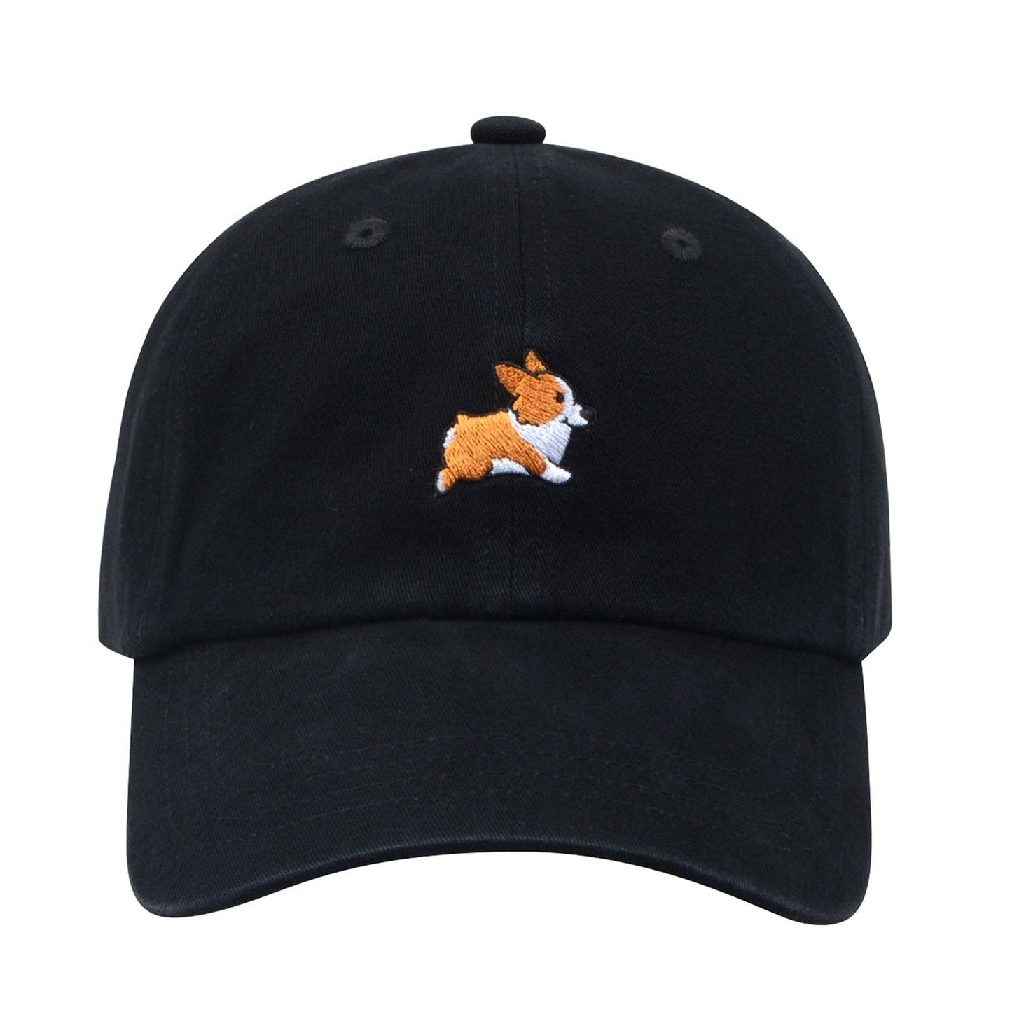 HatPhile Corgi Soft Baseball Cap – Adjustable Cotton Hat for Corgi Lovers - Black