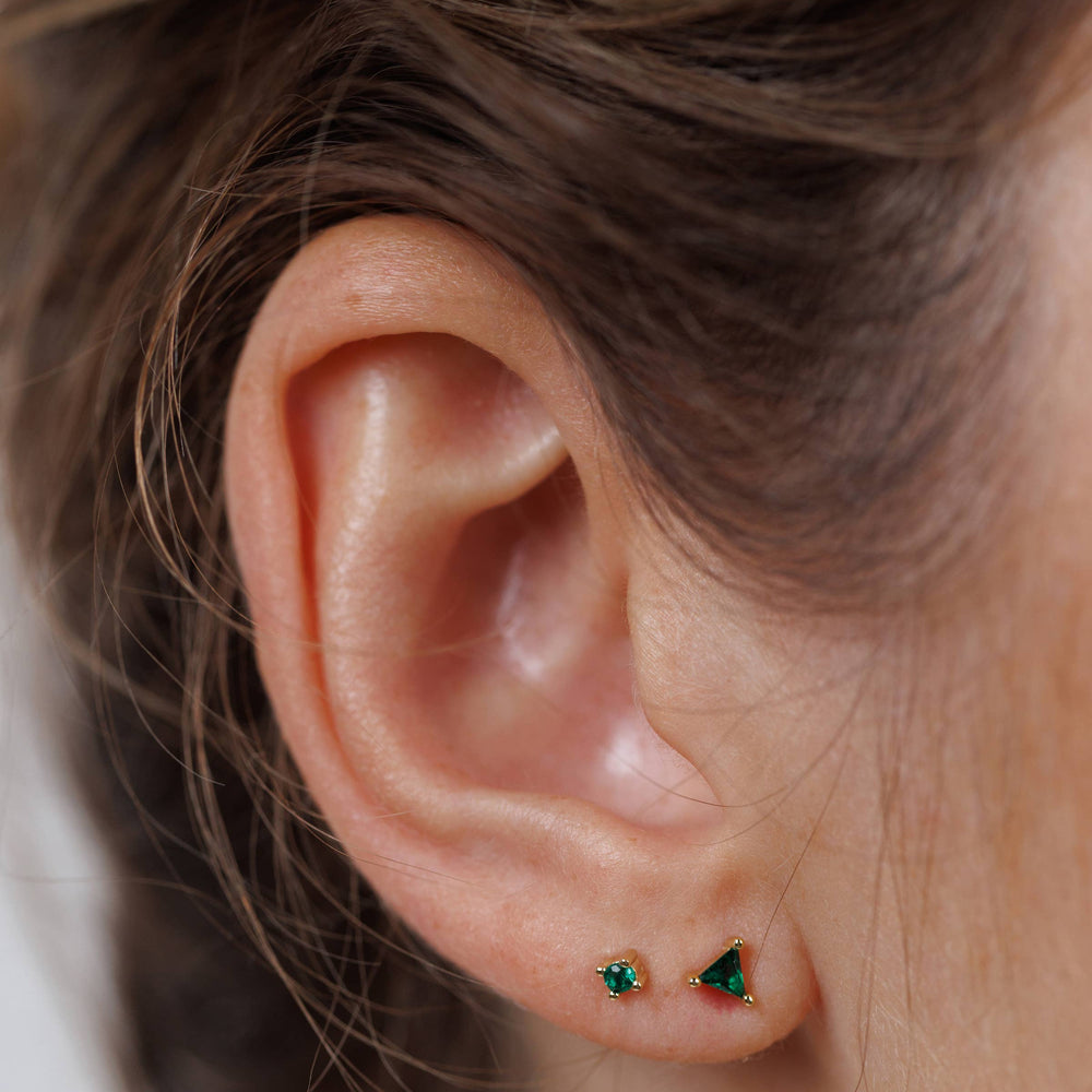 
                      
                        Birthstone Stud Gold Earrings Set - May
                      
                    