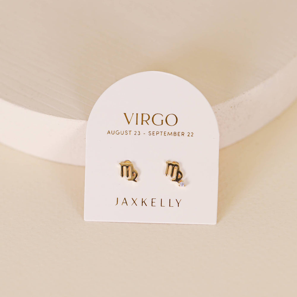 Zodiac Gold Earrings - Virgo