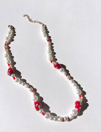 Strawberry and Pearl Necklace