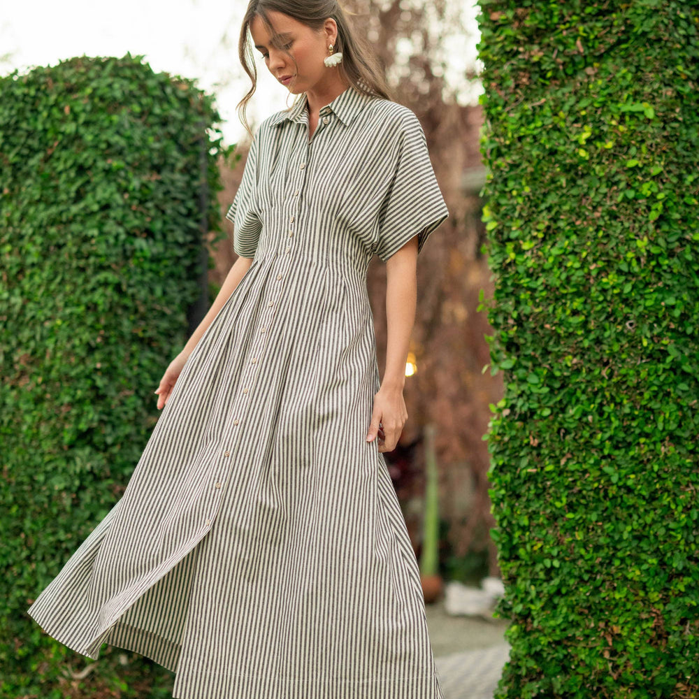 
                      
                        New Striped Button-down Shirt Dress
                      
                    