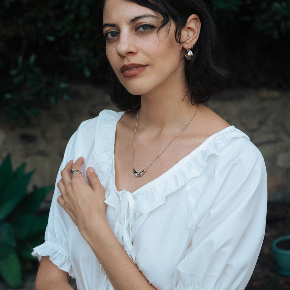 
                      
                        Script Necklace - Silver Rhodium Plated
                      
                    