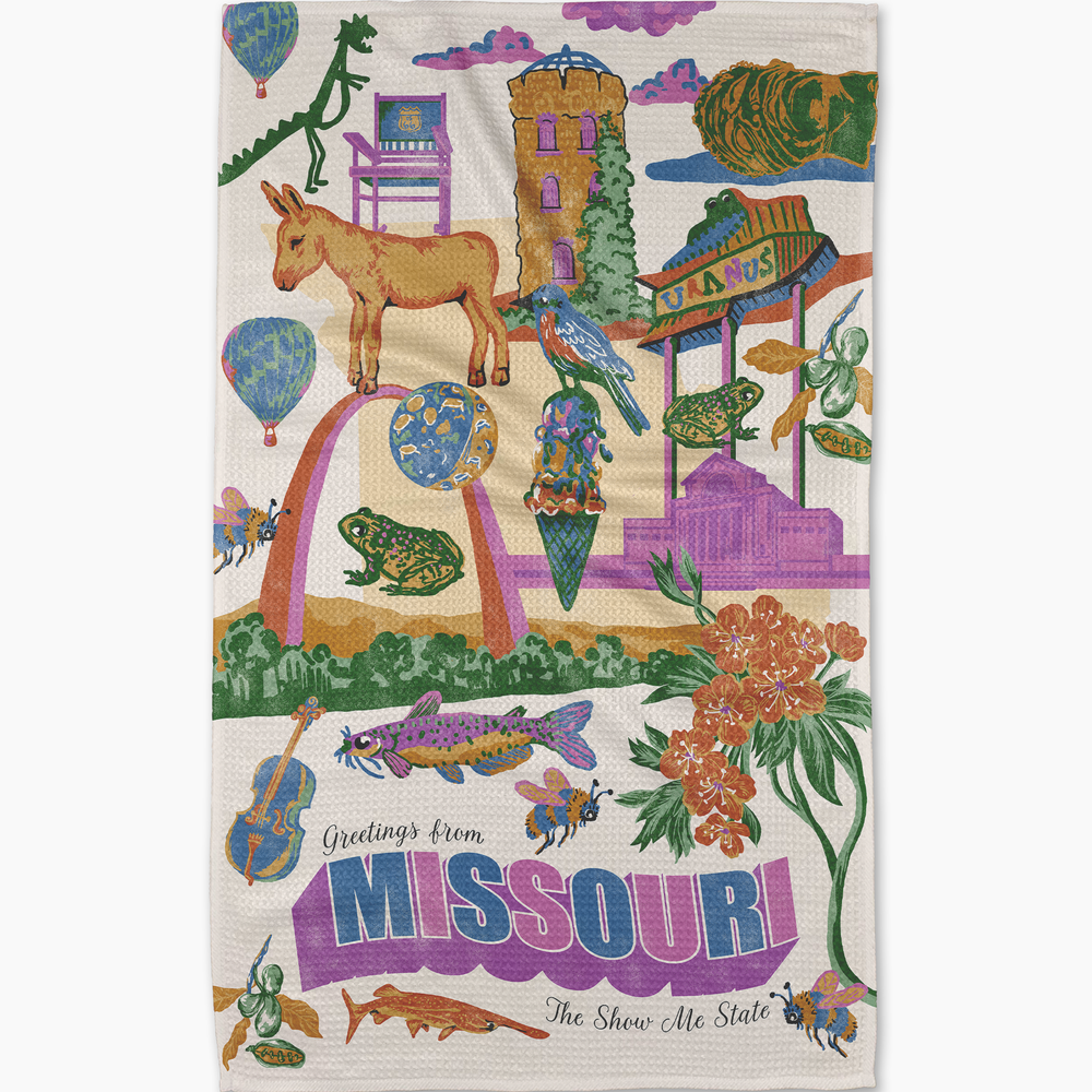 Greetings From Missouri Tea Towel