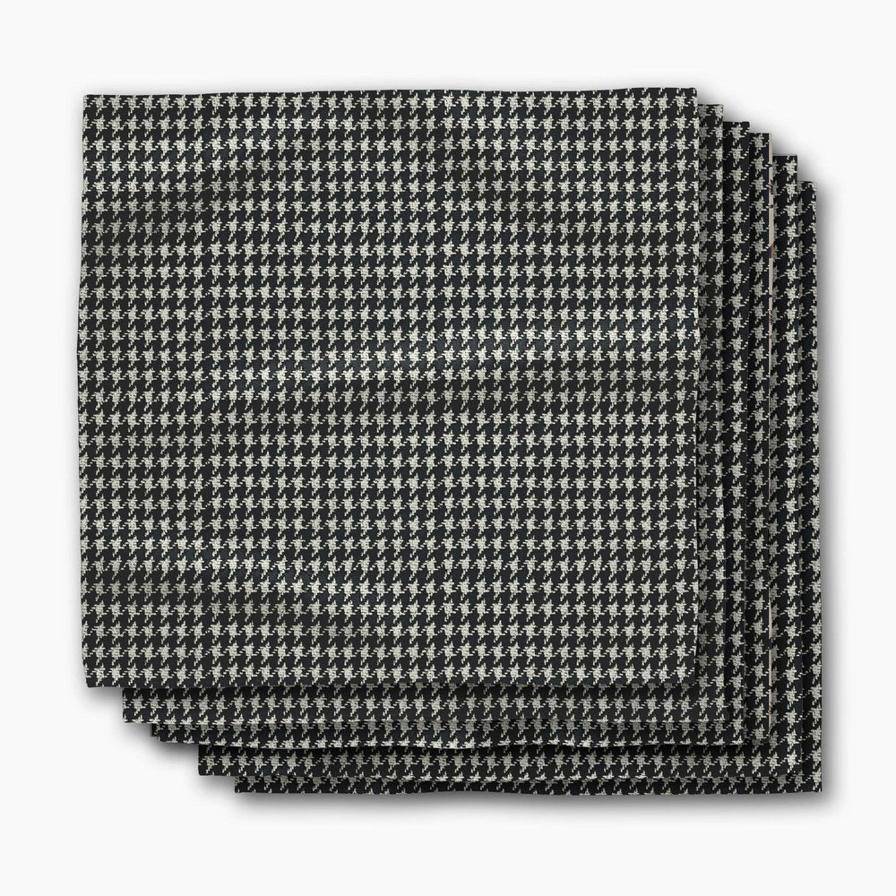 Houndstooth Black Dinner Napkins