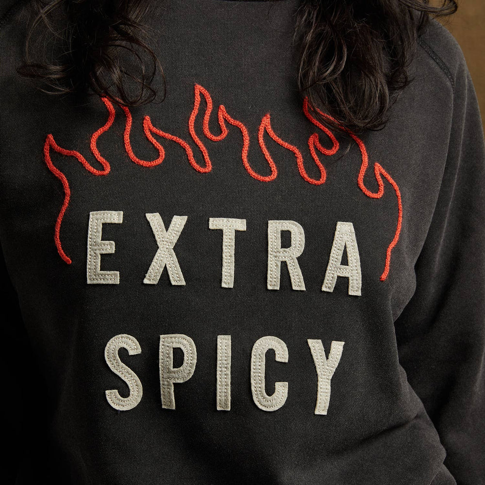 Extra Spicy Chainstitch & Felt Crewneck Sweatshirt - Unisex