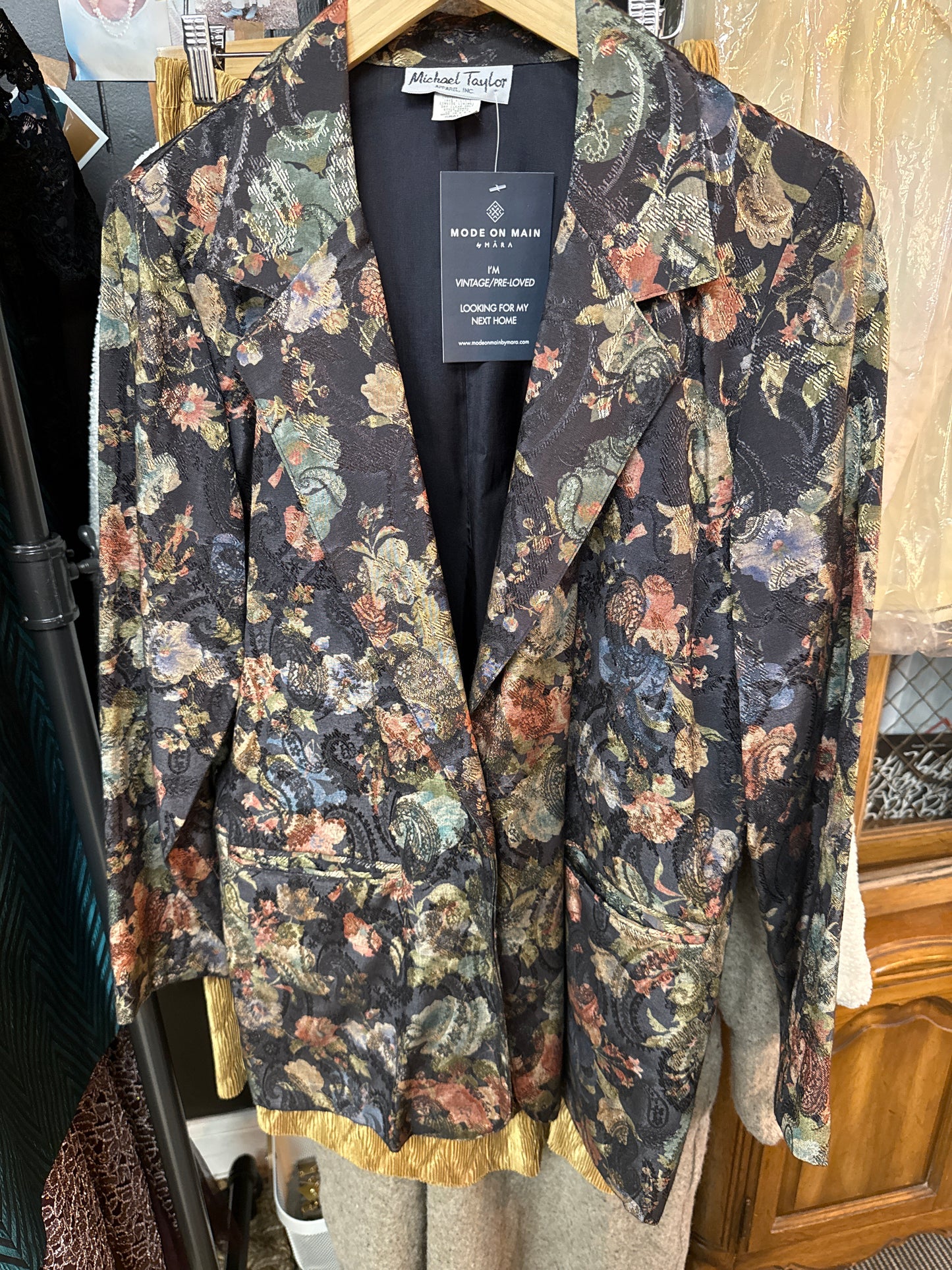 Vintage Michael Taylor Floral Blazer - Size S