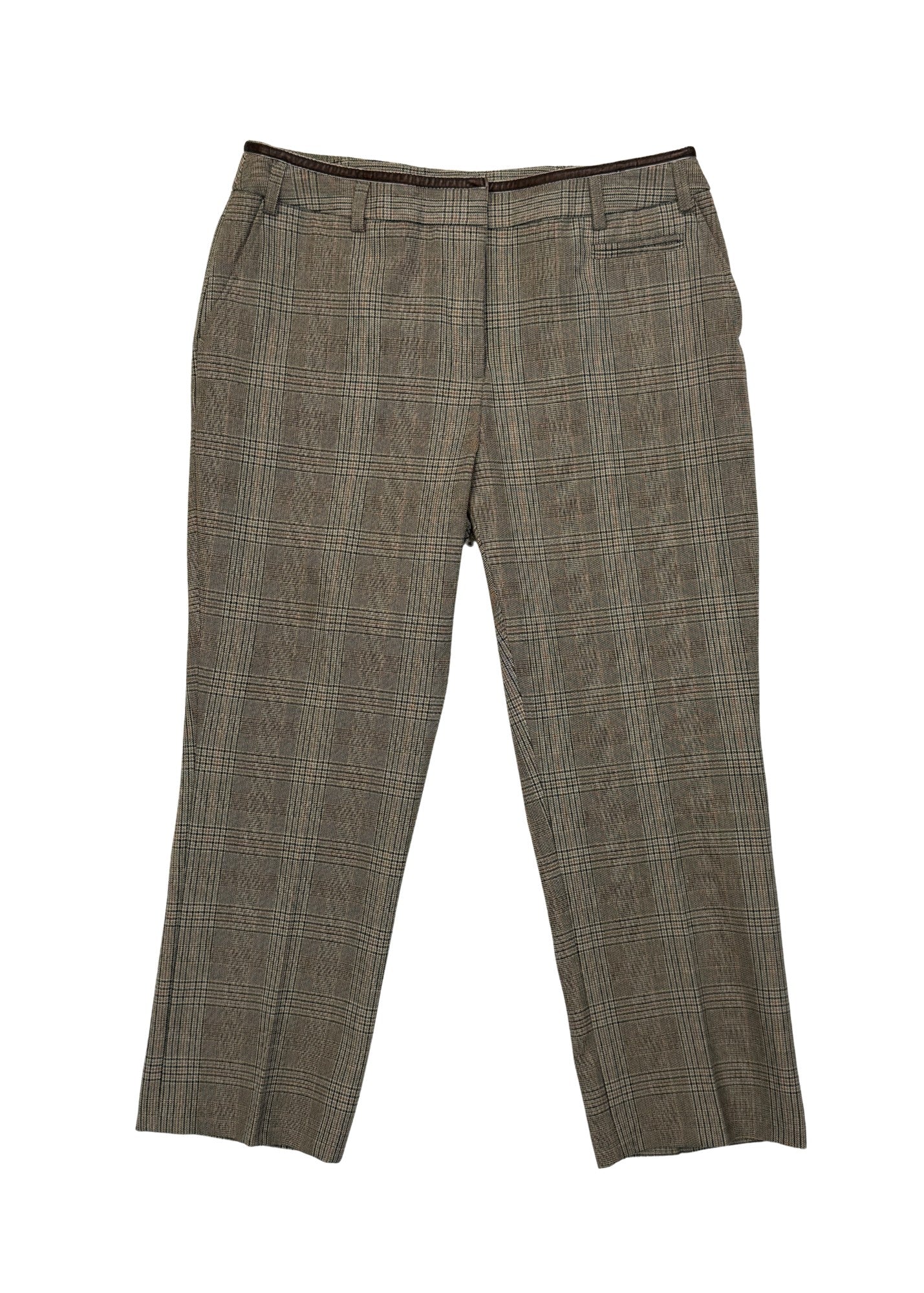 Pre-loved Kenar Cropped Plaid Trouser - Size M