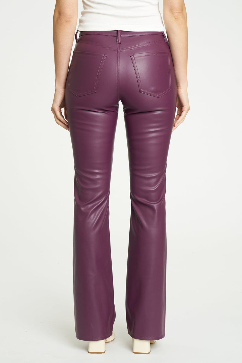 Covergirl Midrise Boot Cut Pleather Pants in Jam