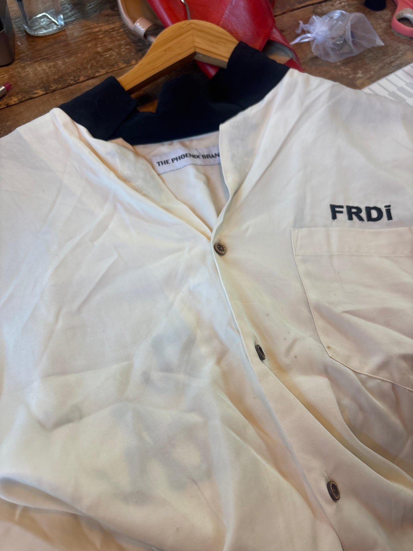 Pre-loved Cream Embroidered Button Down - L