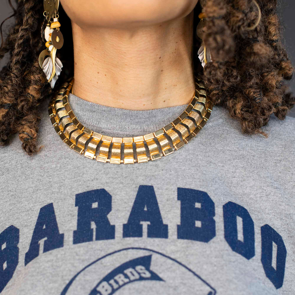 
                      
                        Vintage Gold Collar Necklace – Bold & Geometric
                      
                    