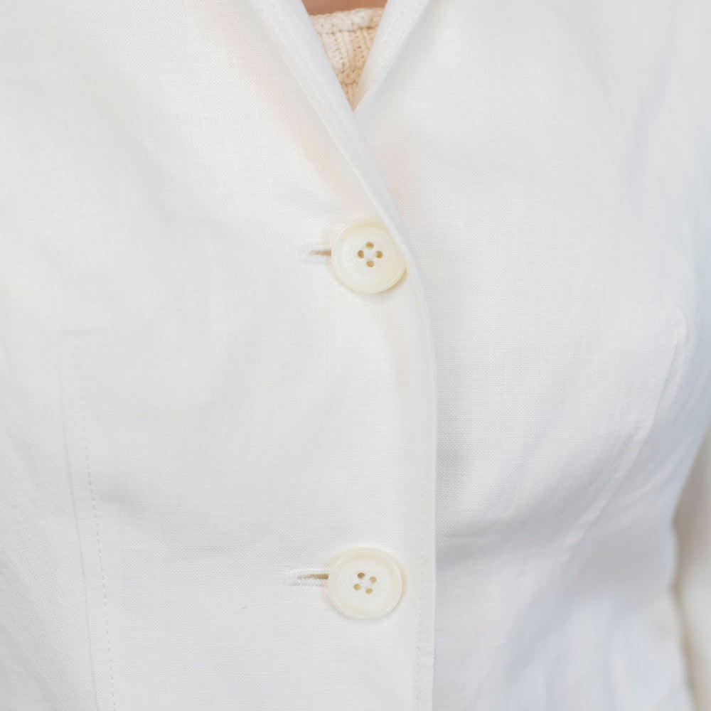 
                      
                        Vintage (With Tags Never Worn) Brooks Brothers White Linen Blazer - Size XS/S
                      
                    
