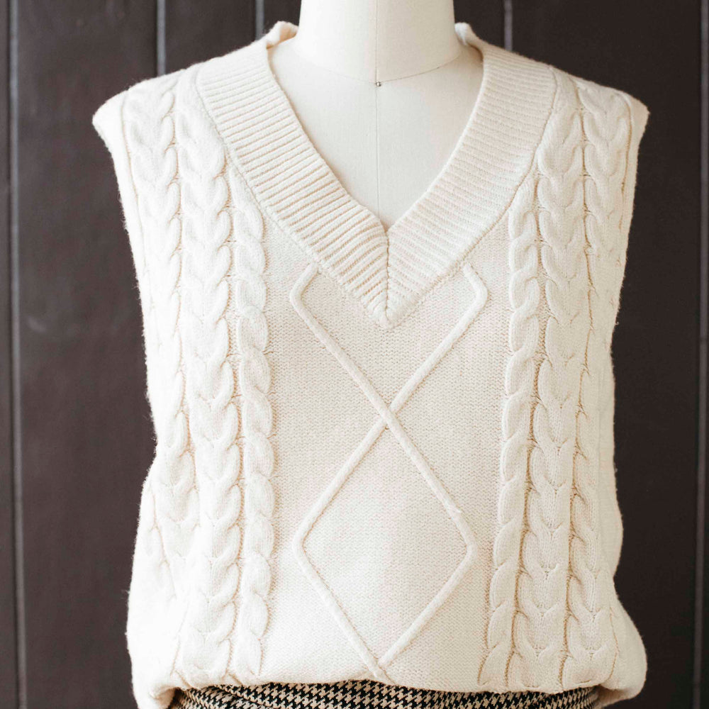 Pre-loved Cream Sweater Vest - Size S