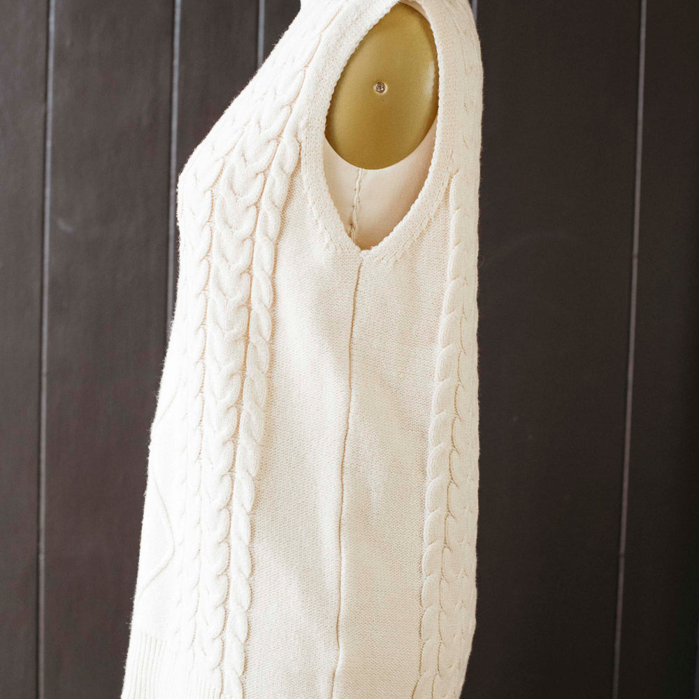 Pre-loved Cream Sweater Vest - Size S