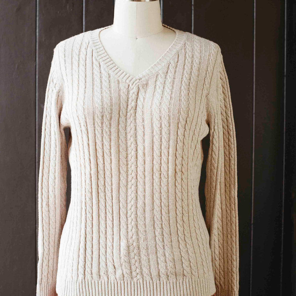 
                      
                        Pre-loved V-neck Cream Sweater - Size S
                      
                    