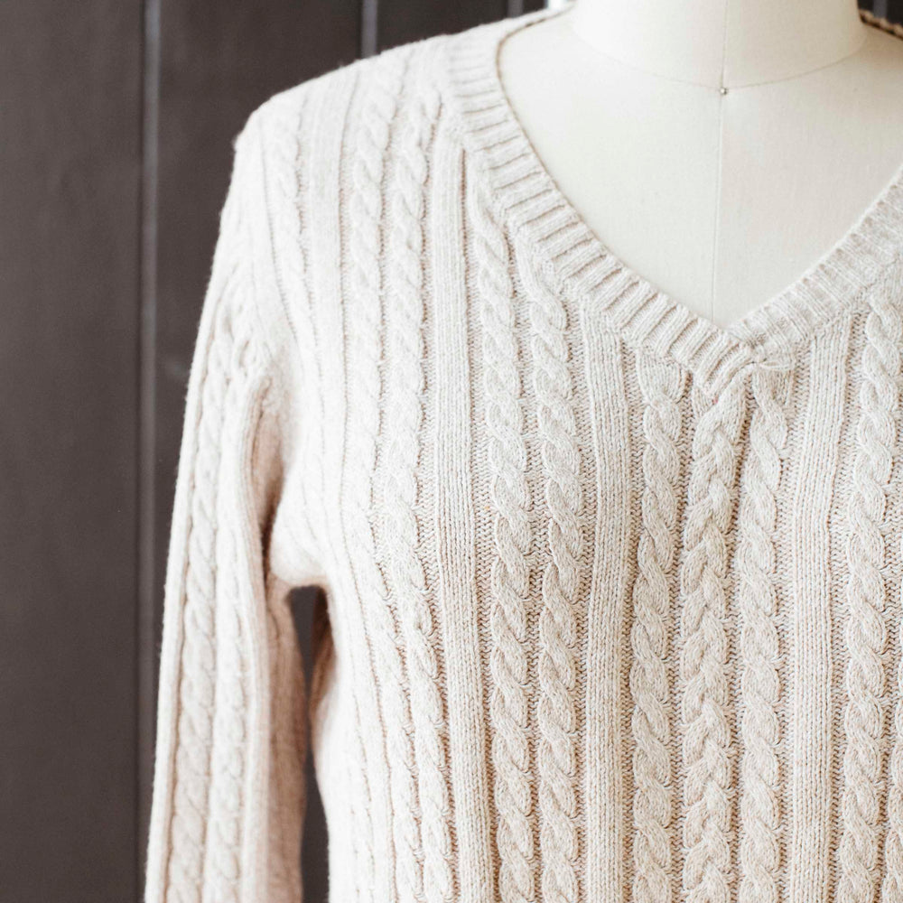 
                      
                        Pre-loved V-neck Cream Sweater - Size S
                      
                    