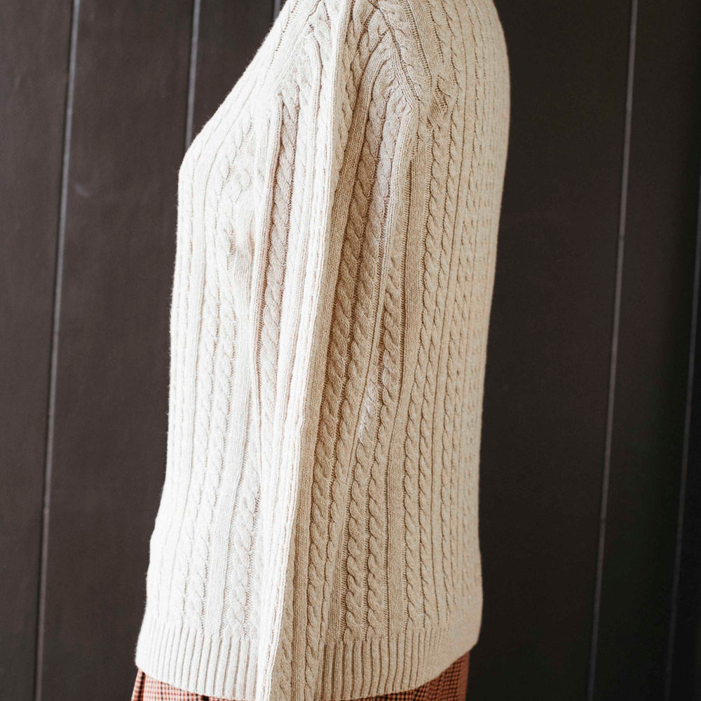 
                      
                        Pre-loved V-neck Cream Sweater - Size S
                      
                    