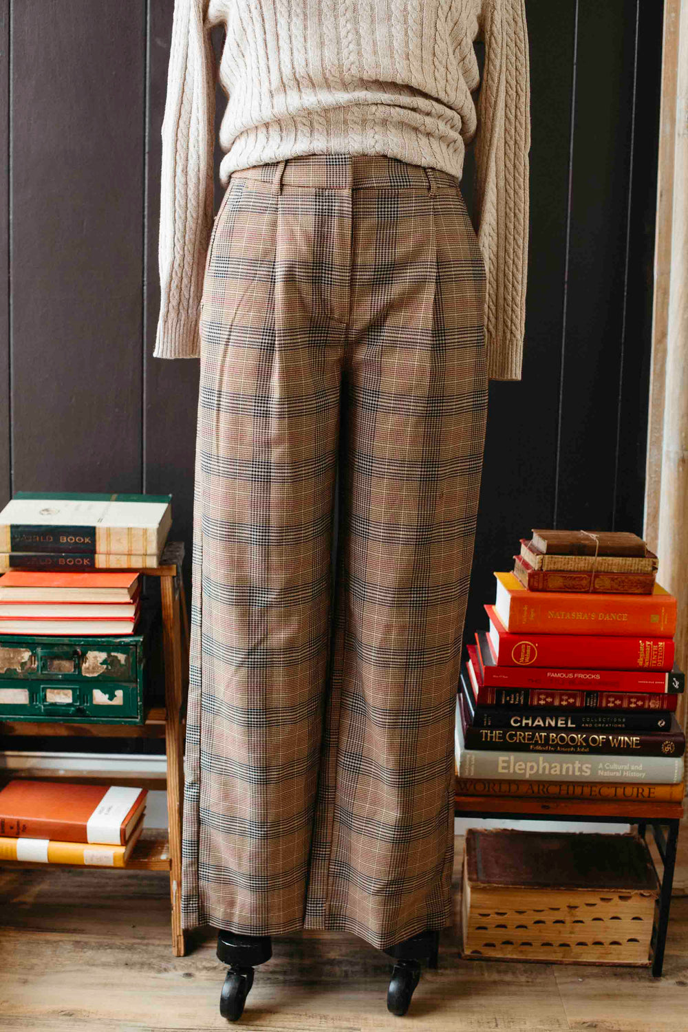 Pre-loved Brown Red & Black Plaid Trouser - Size M