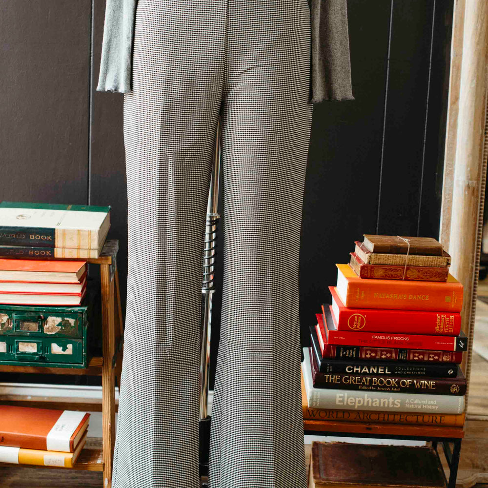 Pre-loved Black & White Houndstooth Trouser - Size M