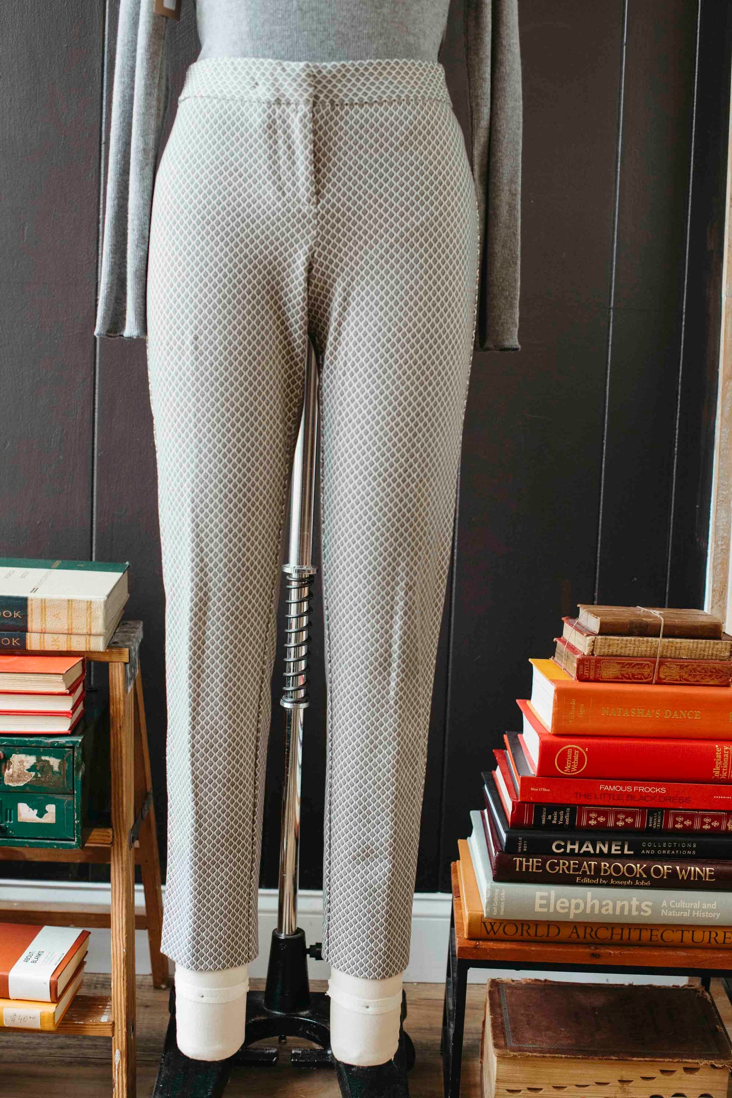 Pre-loved Black & White Patterned Trouser - Size M
