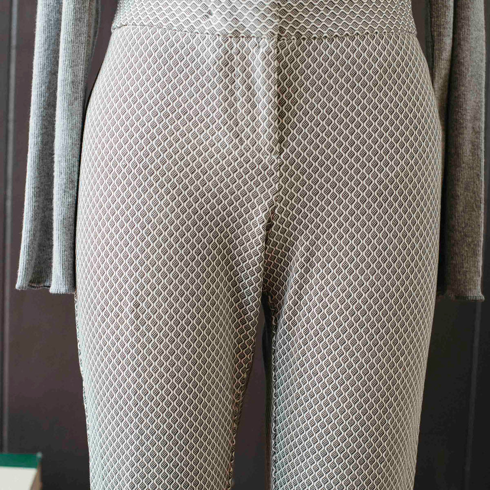 Pre-loved Black & White Patterned Trouser - Size M