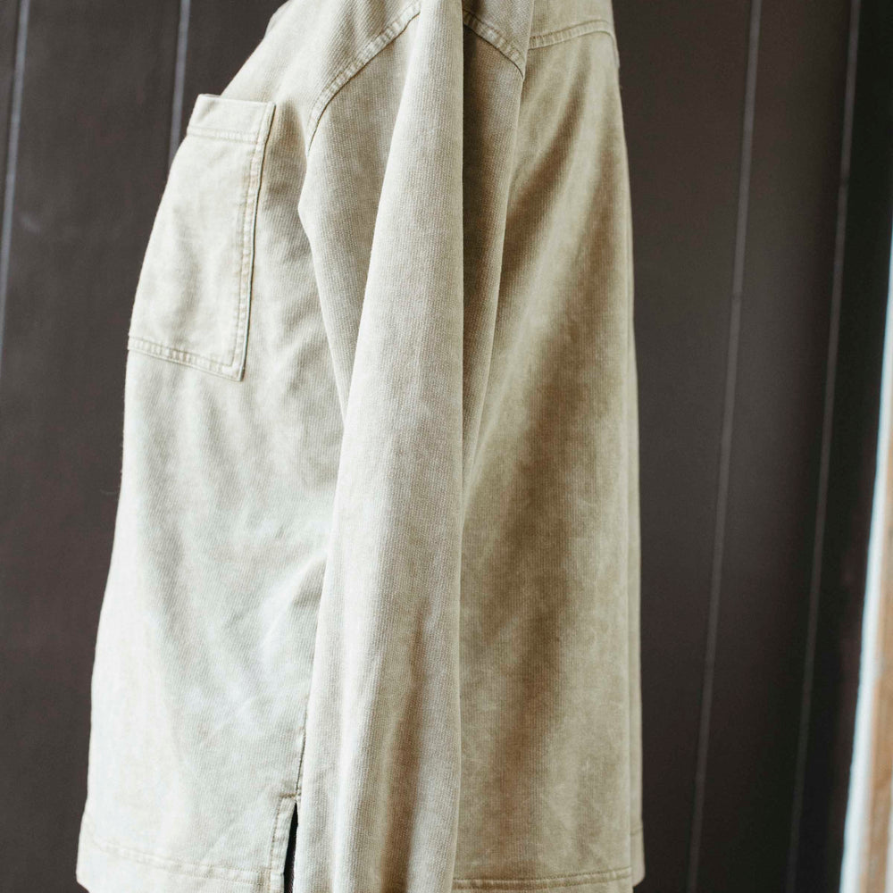 Pre-loved Acid Wash Olive Shacket - Size M