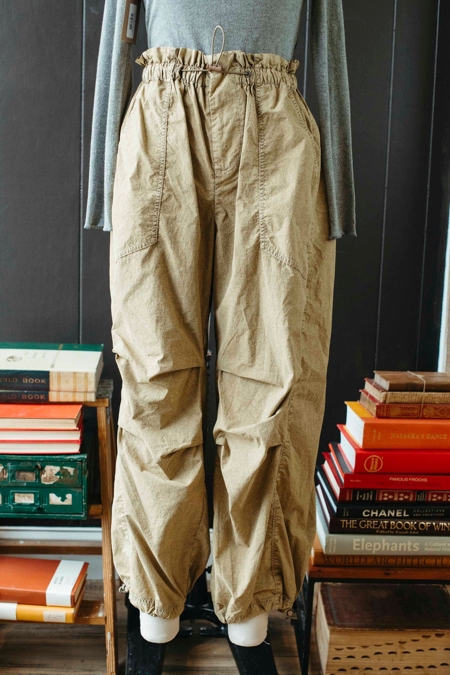 Pre-loved Khaki Parachute Pant - Size S
