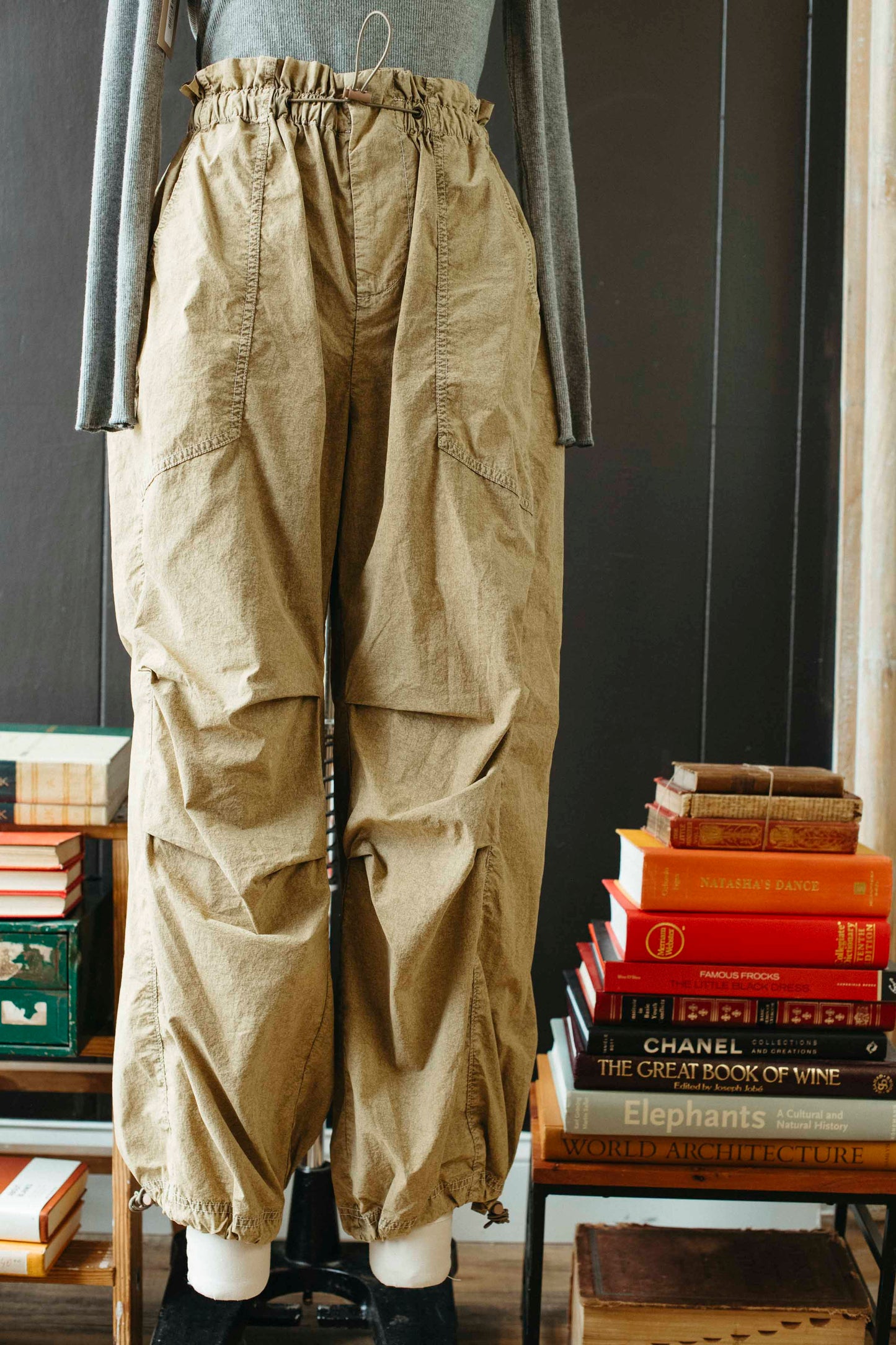Pre-loved Khaki Parachute Pant - Size S