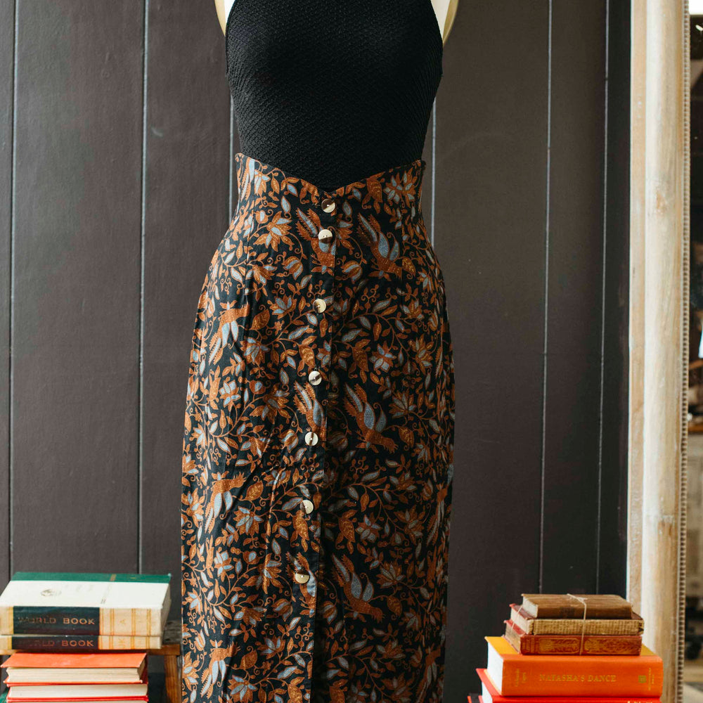 Vintage Pheasant Paisley Midi Skirt - Size S