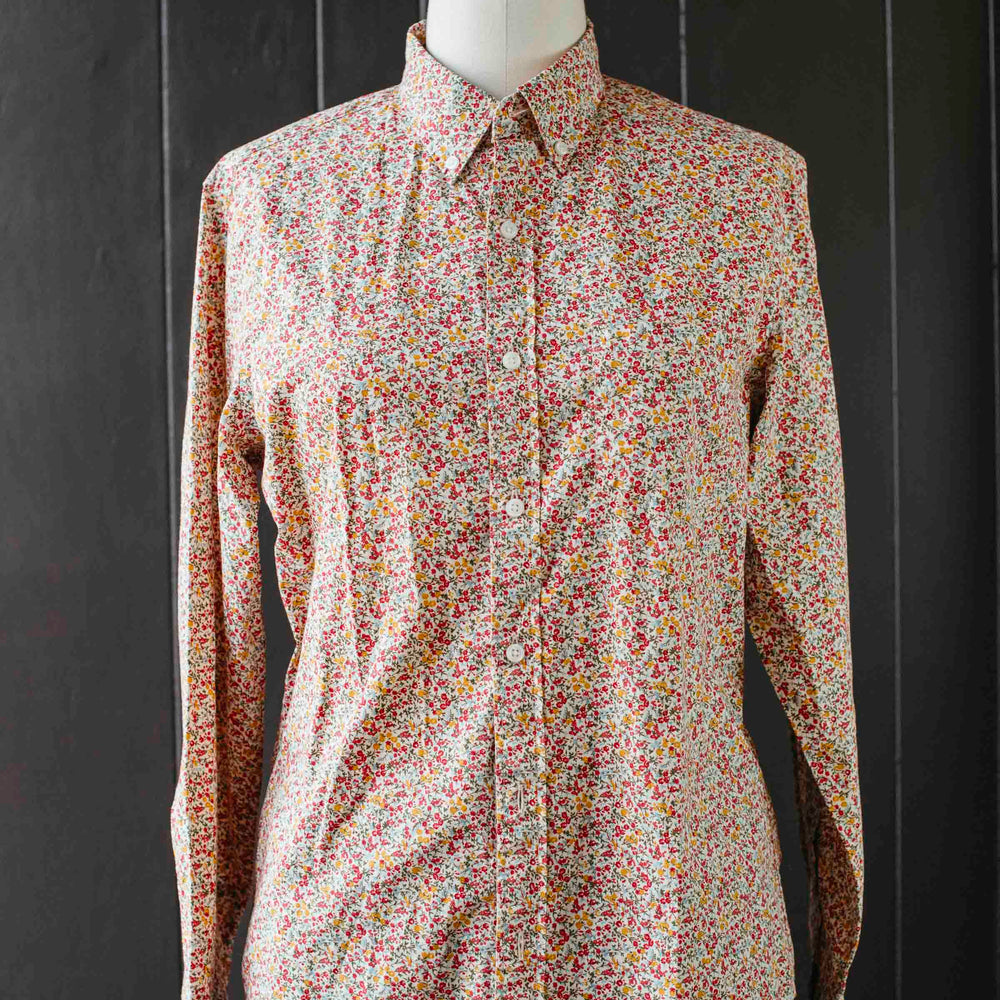 Pre-loved Unisex Petite Floral Button-down Top - Size M