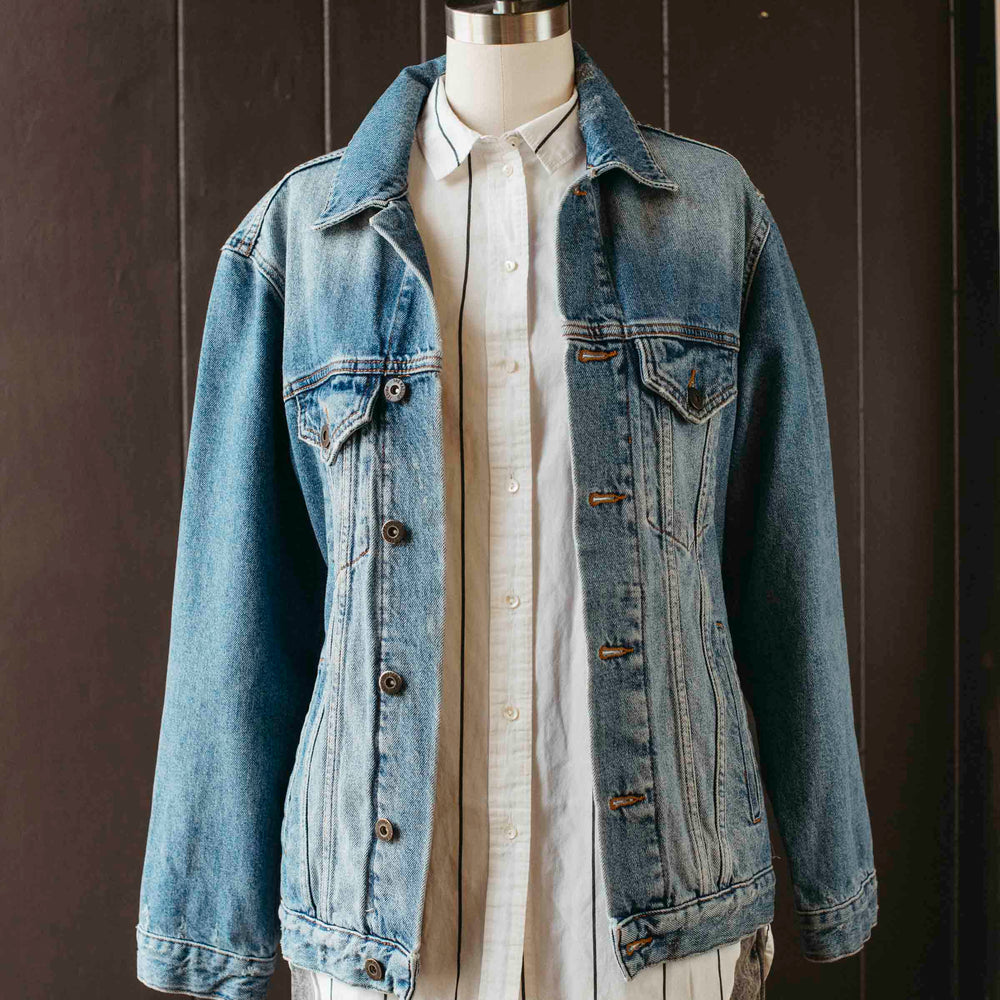 
                      
                        Pre-loved Embroidered Denim Jacket - Size S
                      
                    