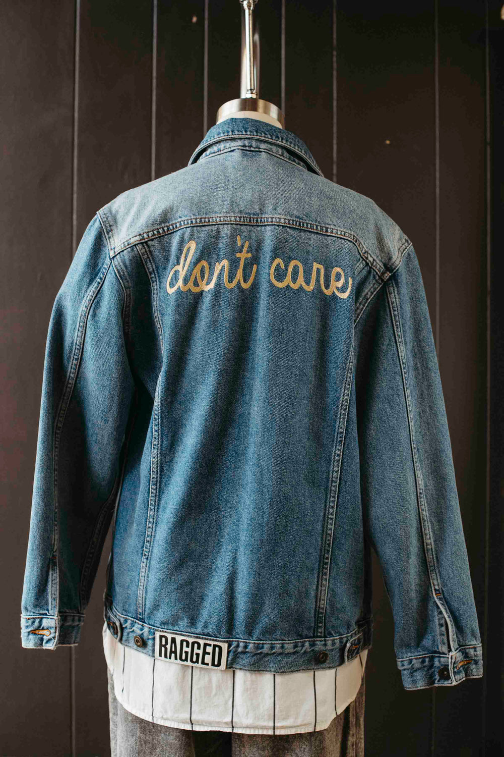 Pre-loved Embroidered Denim Jacket - Size S