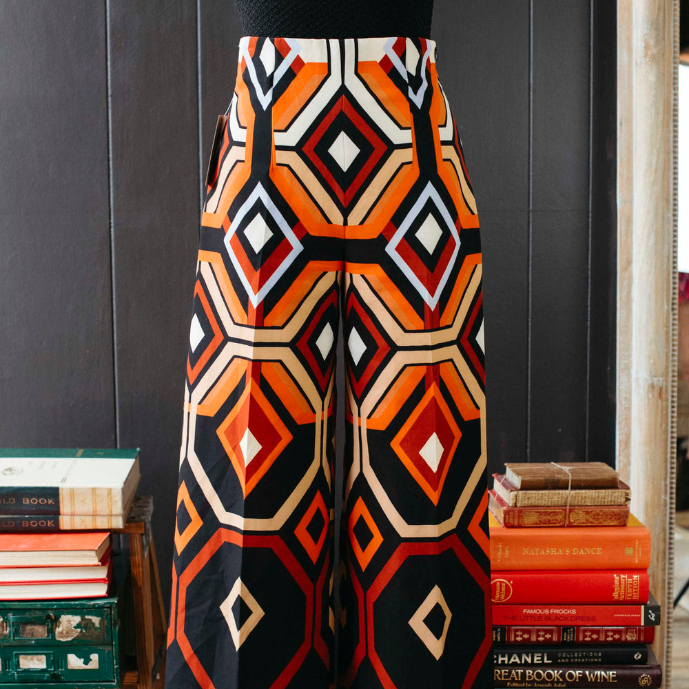 Pre-loved Geo Palazzo Pant - Size XS