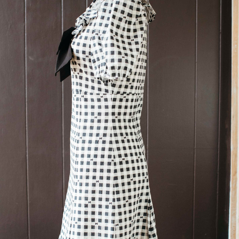 Pre-loved Black & White Bow Dress - Size S