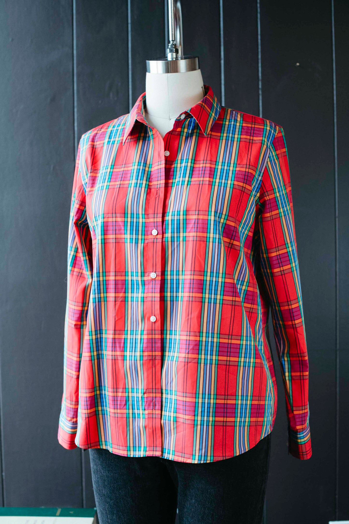 Pre-loved Lands’ End Plaid Shirt - Size L