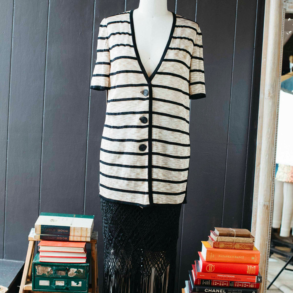 
                      
                        Pre-loved Striped Linen Cardigan - Size M
                      
                    