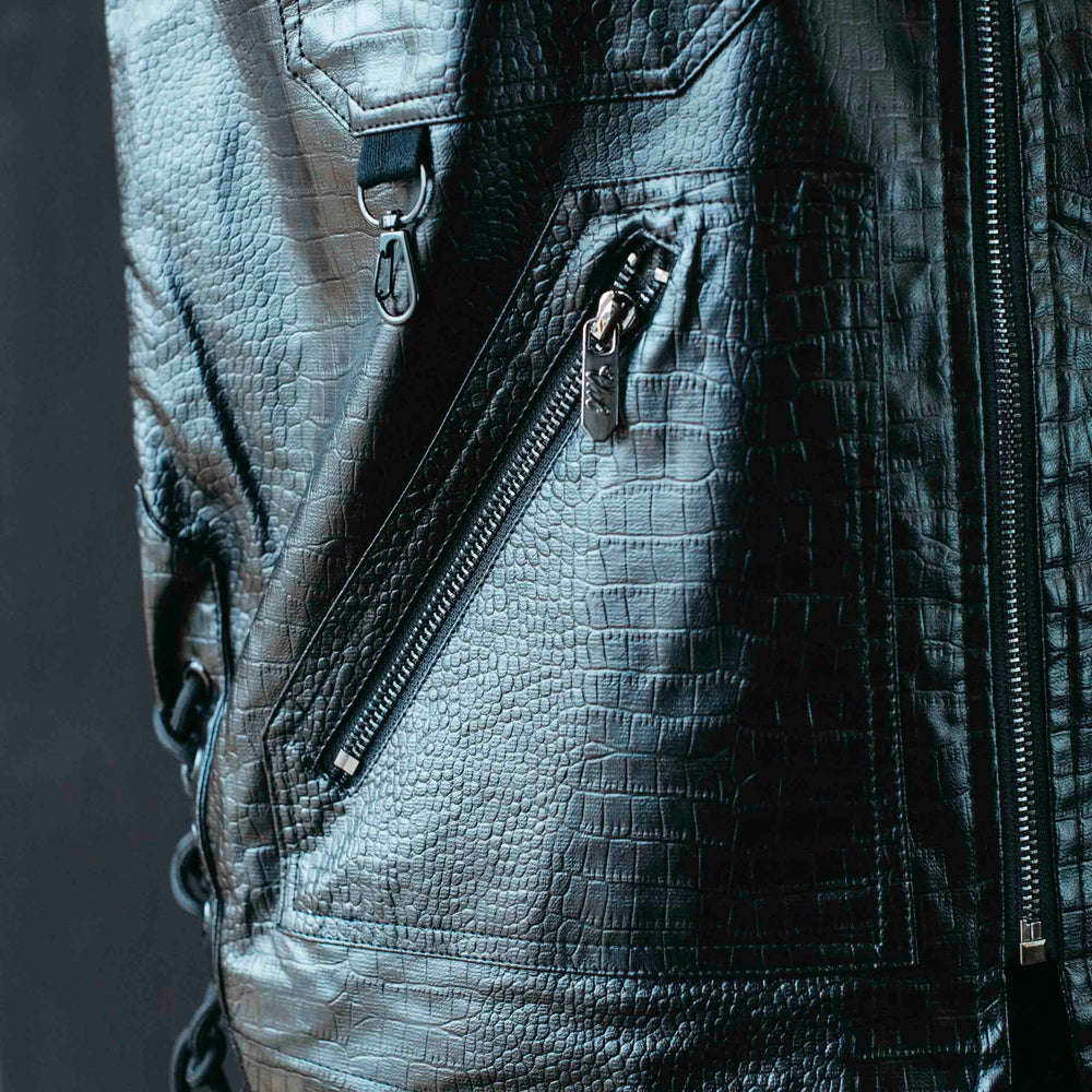 
                      
                        Pre-loved Faux Alligator Moto Vest - Size L
                      
                    
