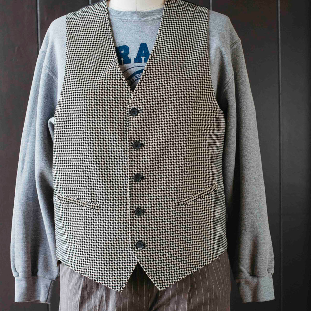 Pre-loved Houndstooth Menswear Vest - Size M