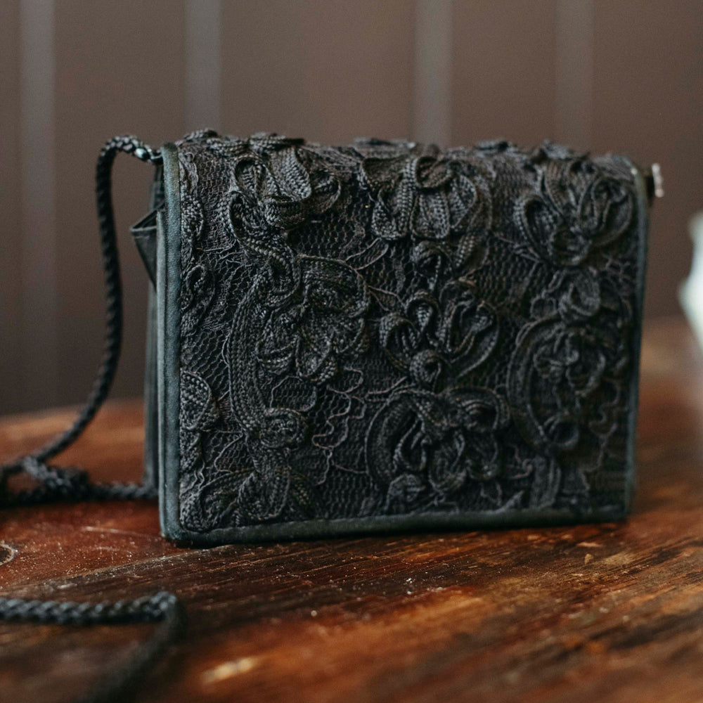 Vintage Black Lace Purse
