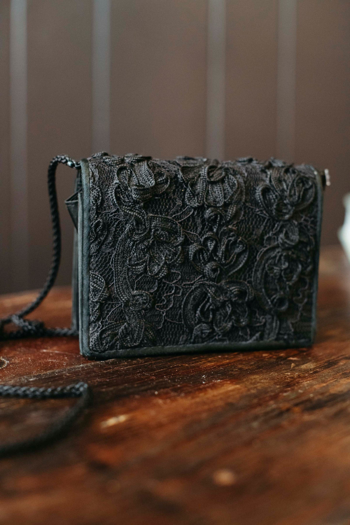 Vintage Black Lace Purse